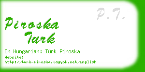 piroska turk business card