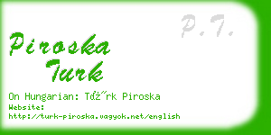 piroska turk business card